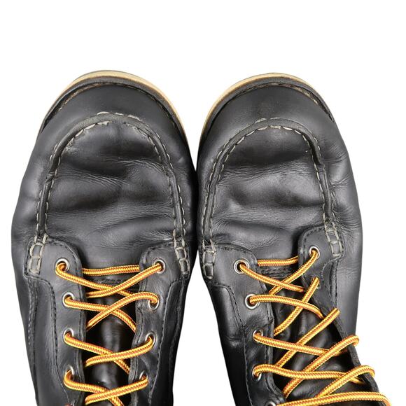 Danner Shoes Mens 10 EE Boots Leather Work Biker Bull Run Moc Toe 6" Black Shine - Picture 10 of 14